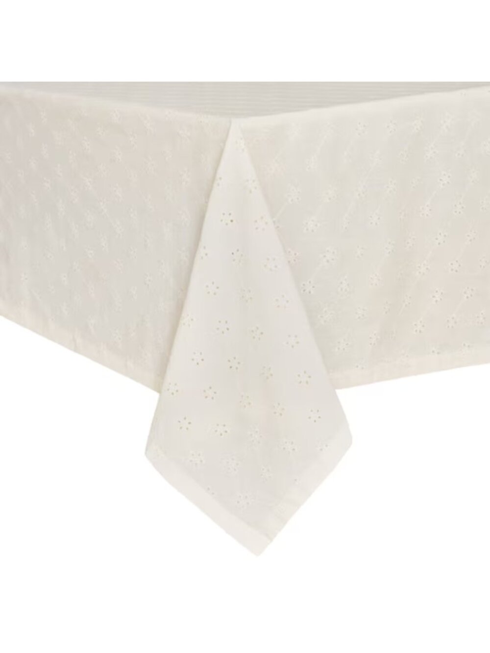 The Pioneer Woman Home White Eyelet Tablecloth 60 x 84 Inch Farmhouse Dining